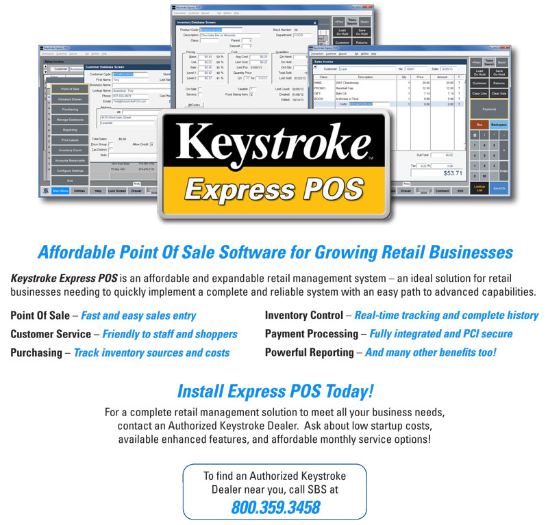 Keystroke Express POS Software Flyer