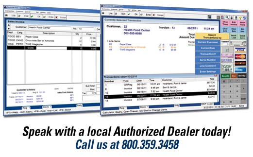 Image of Keystroke Advanced POS screenshot and all-in-one point of sale terminal with Digital Sign Controller screenshot.